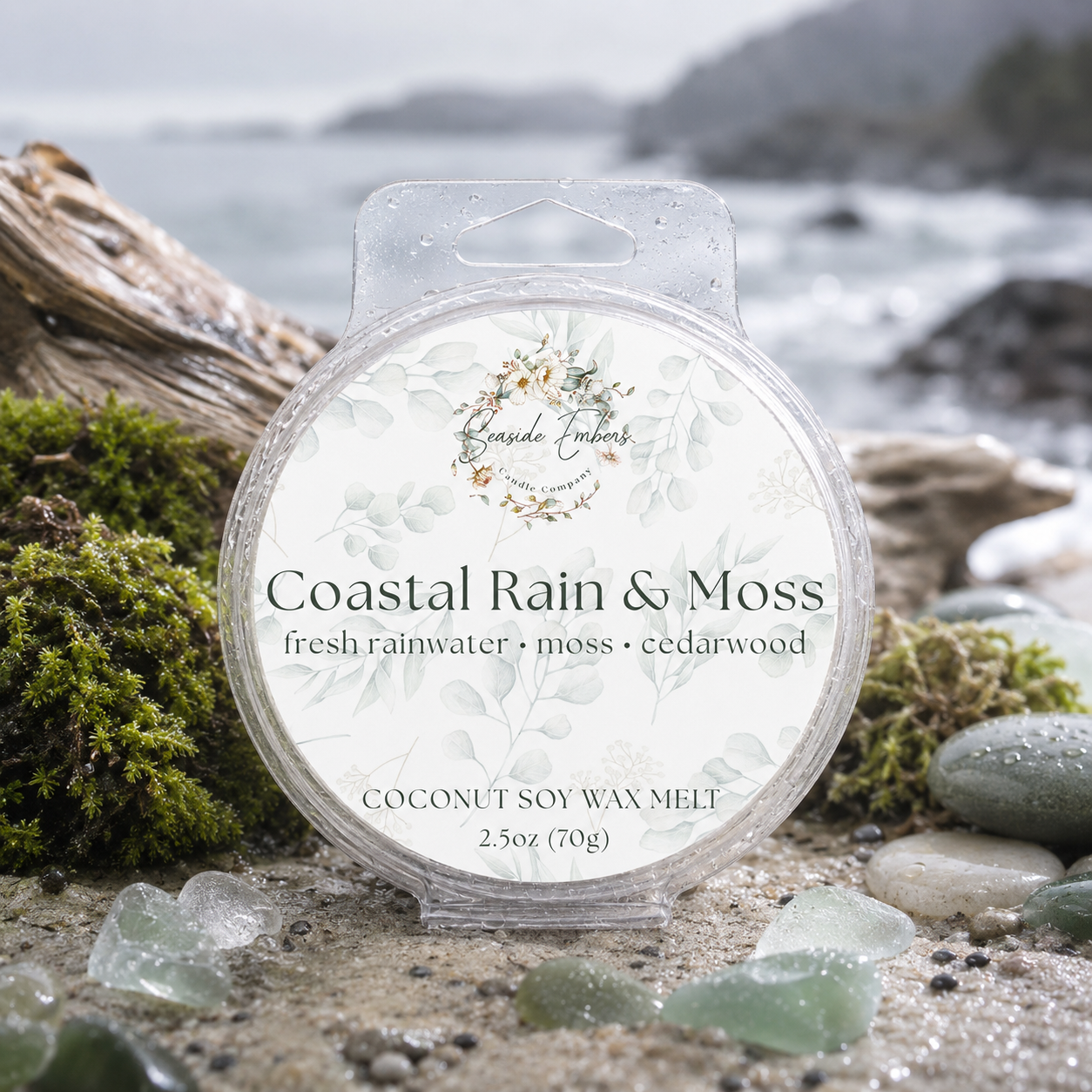 Coastal Rain & Moss - Coconut Soy Wax Melt