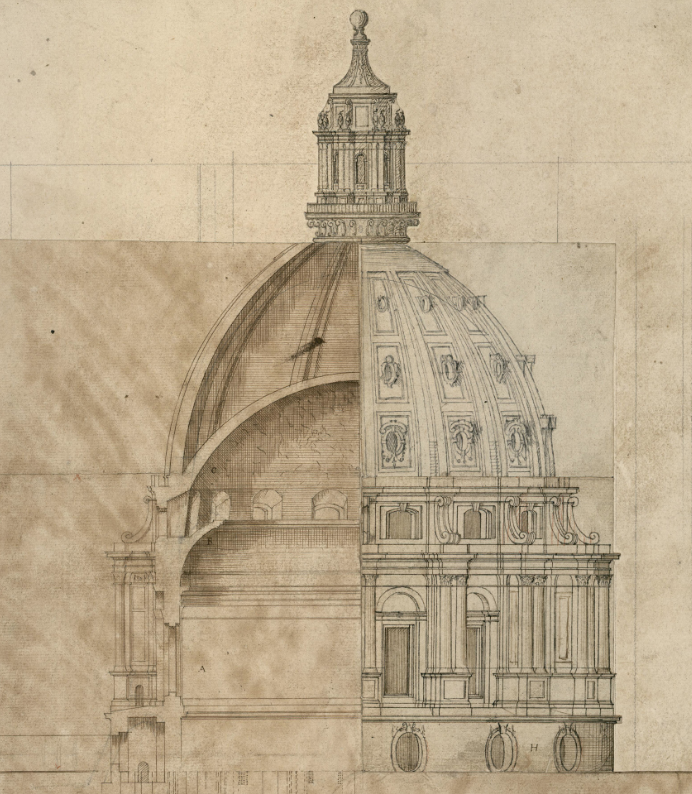 Sir Christopher Wren’s Drawings of the dome of St. Paul’s Cathedral, London © commons.wikimedia.org