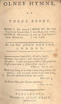 Olney Hymns in Three Books, 1779