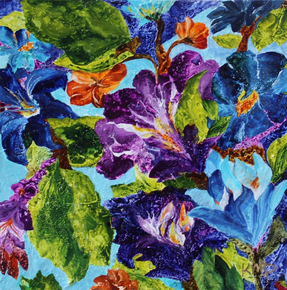 Velvet Petal, 10x10, acrylic on board