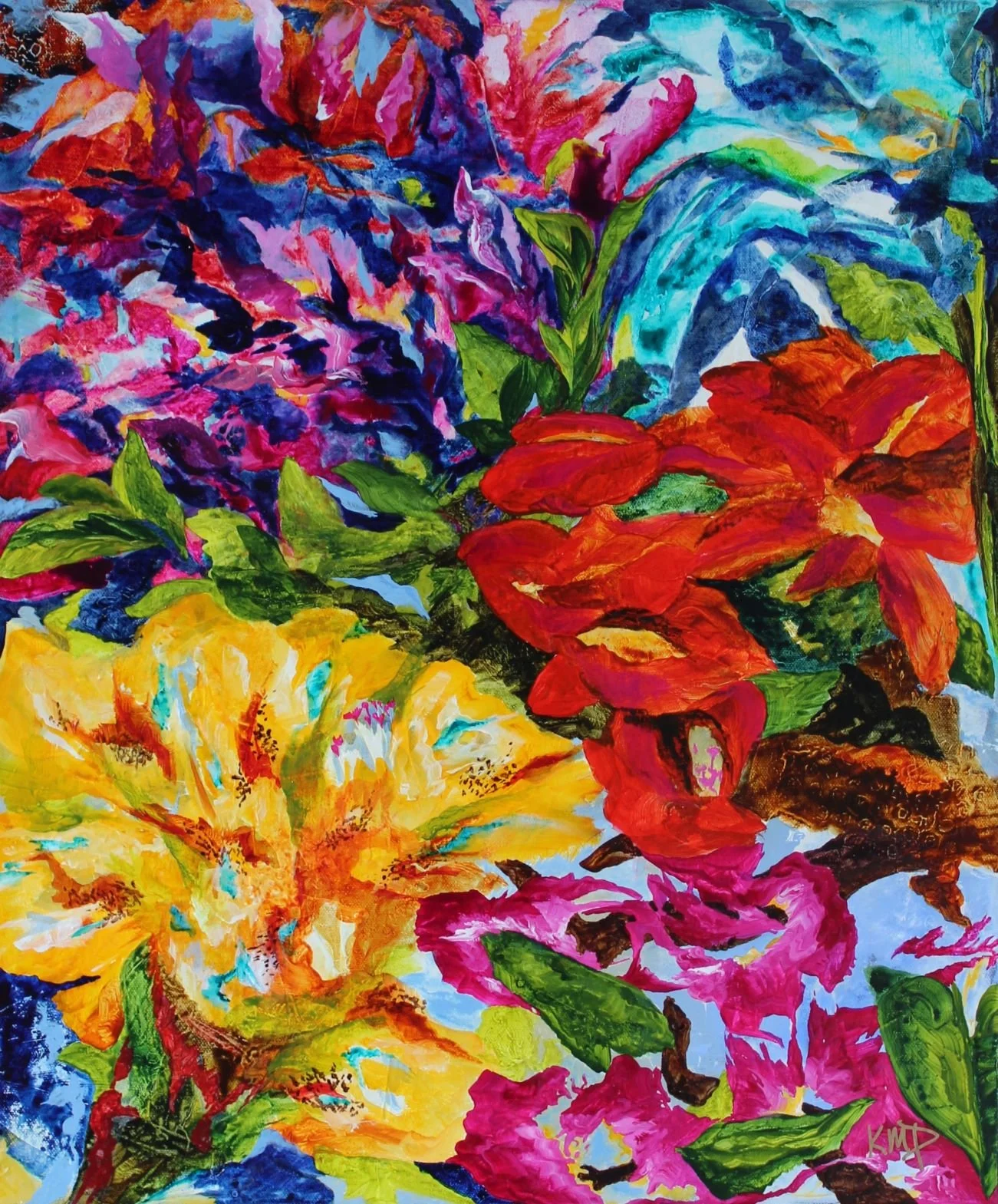 The Yellow Bouquet, 24x20, acrylic on canvas