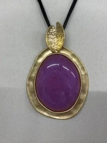 Royal Elegance Purple Pendant Necklace