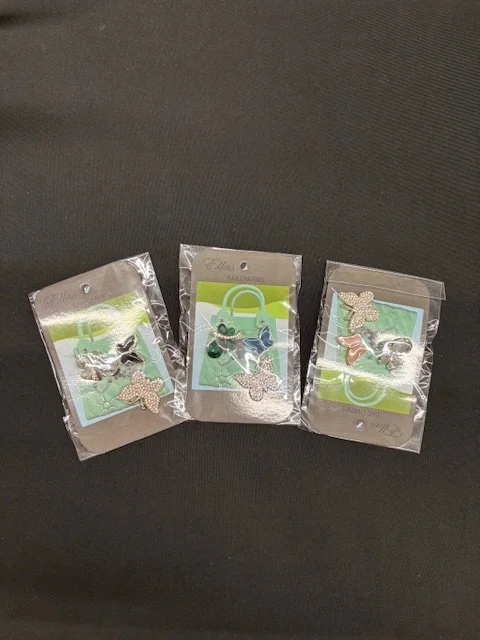 Elegant Butterfly & Floral  Bag Charms Set