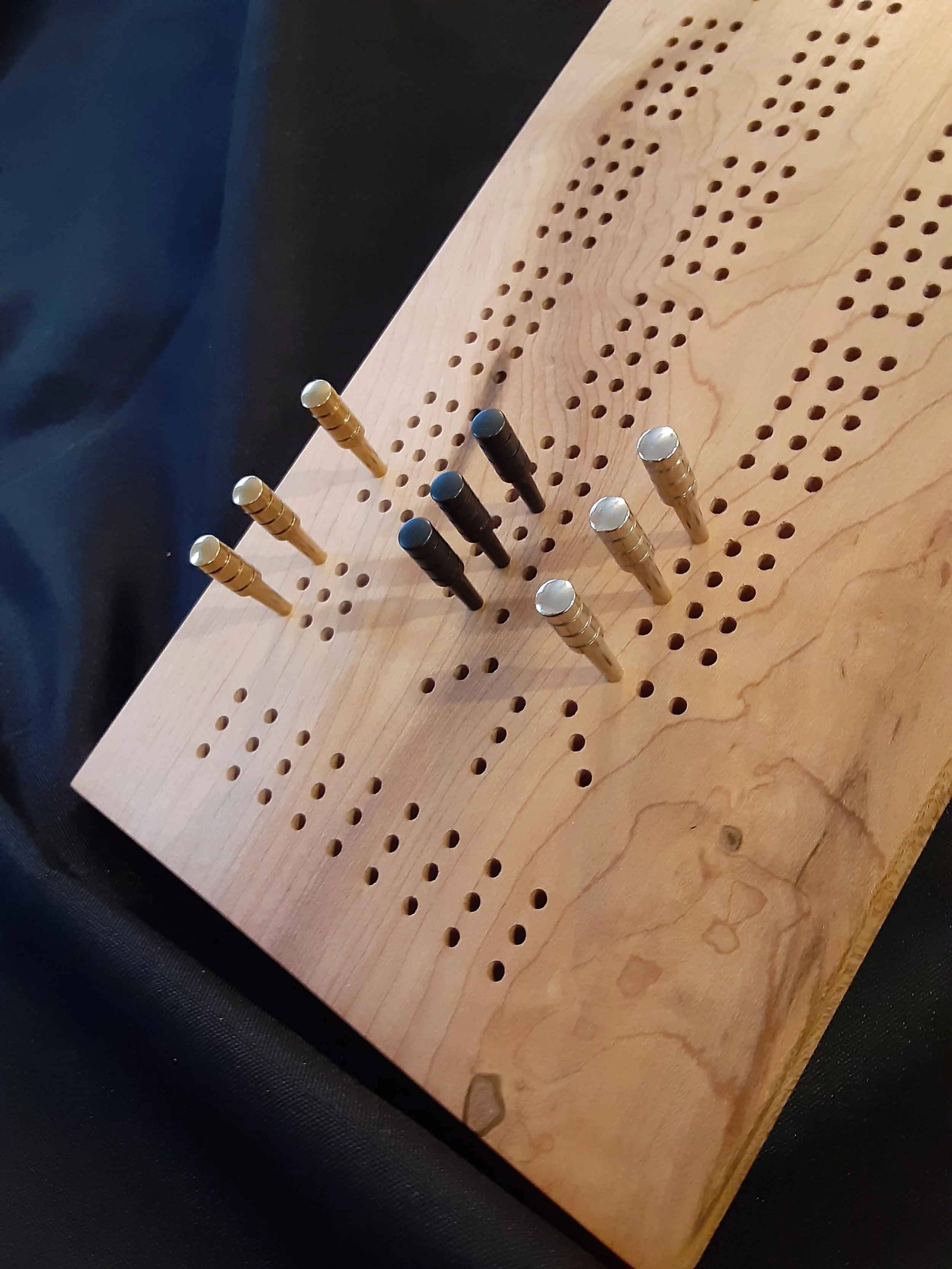 3 Track S Curve Cribbage Board (B204) — Urban Wood By Neal