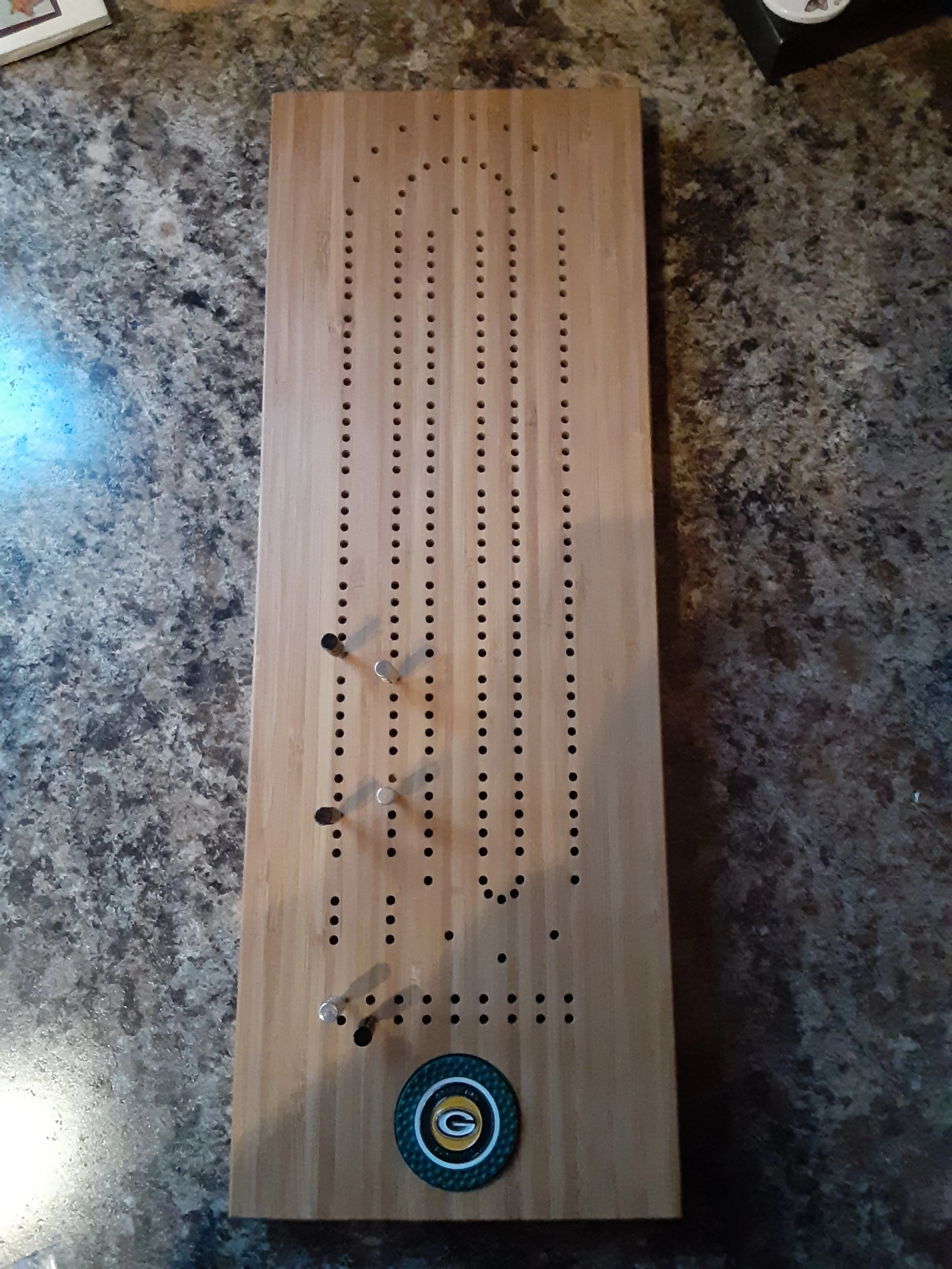 2 Track S Curve Cribbage Board (B46) — Urban Wood By Neal
