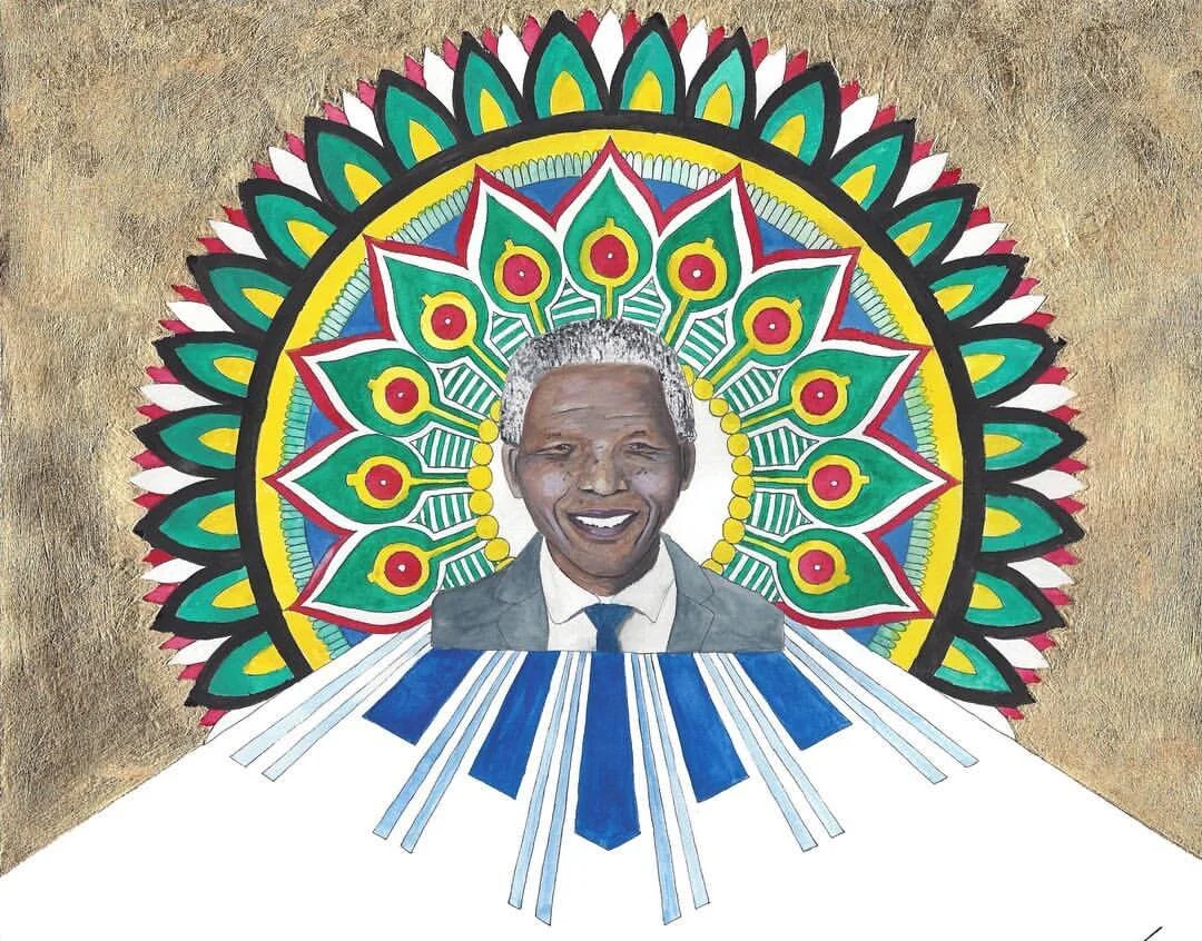 nelson mandela portrait by daniel lipschutz