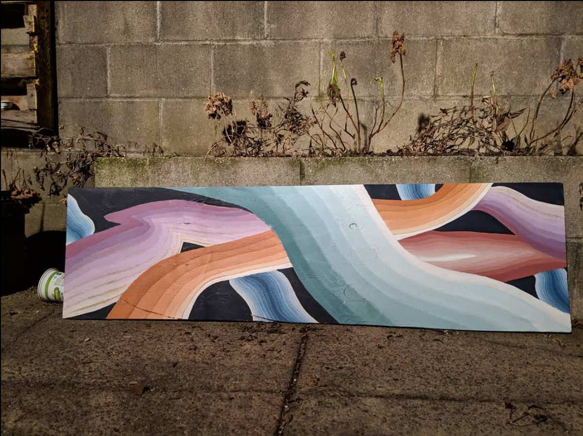 acrylic abstract painting by daniel lipschutz