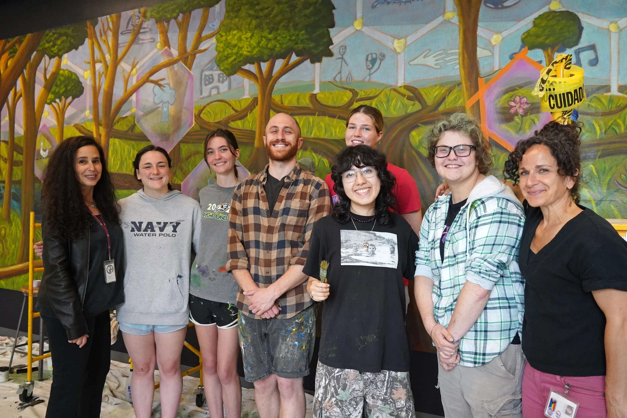 germantown academy community mural daniel lipschutz tree nature rooting down branching out philadelphia pennsylvania art
