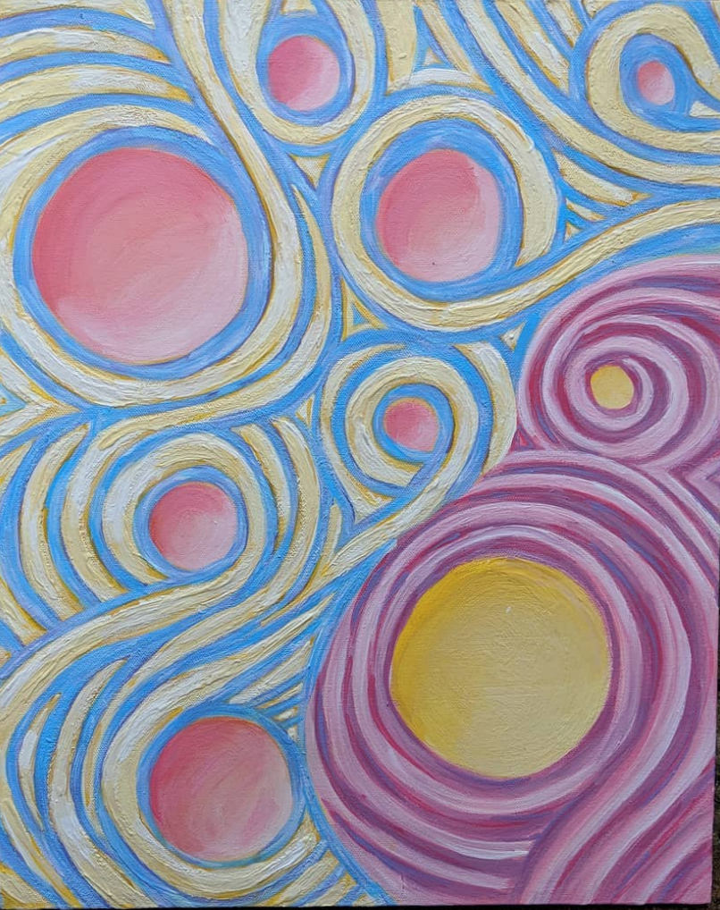 acrylic abstract painting by daniel lipschutz