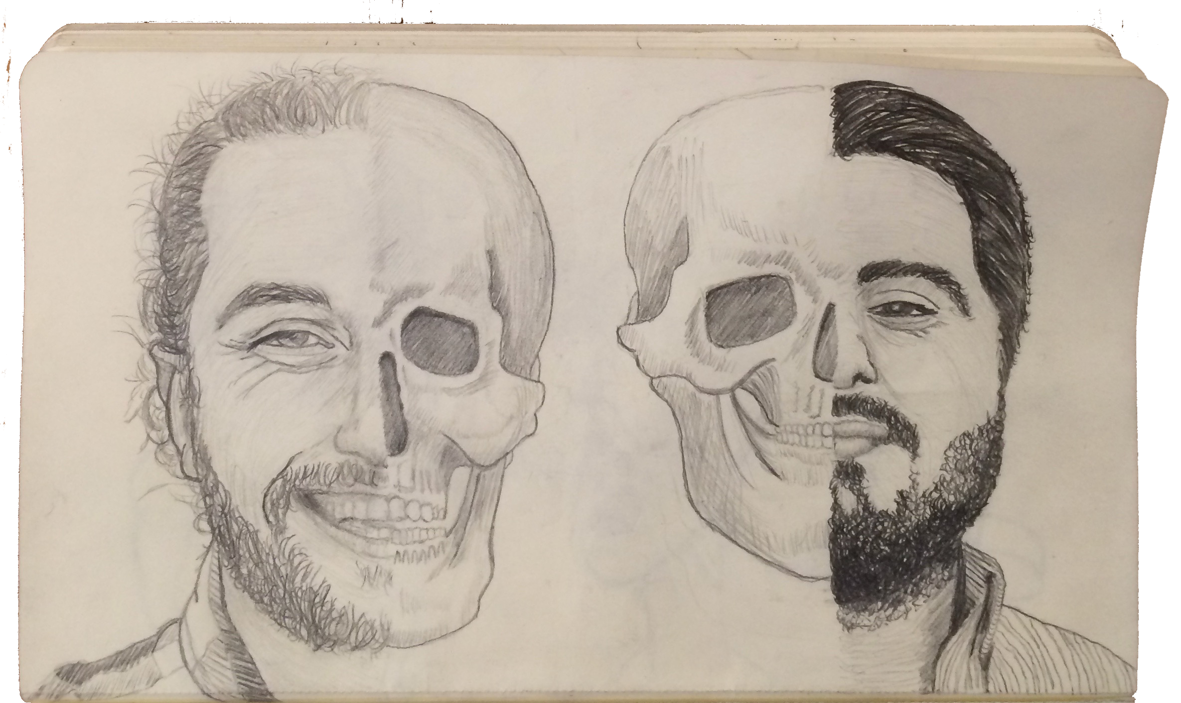 pencil portrait by daniel lipschutz memento mori