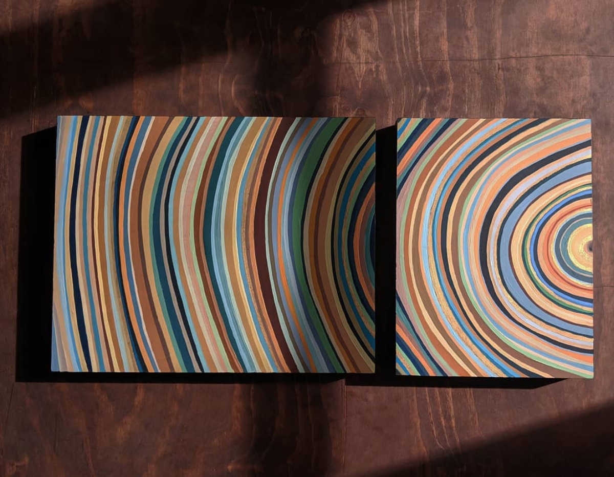 acrylic abstract painting by daniel lipschutz