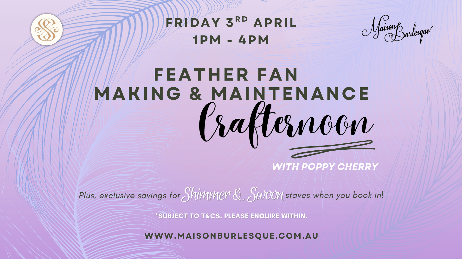 Feather Fan Making &amp; Maintenance ‘Crafternoon’