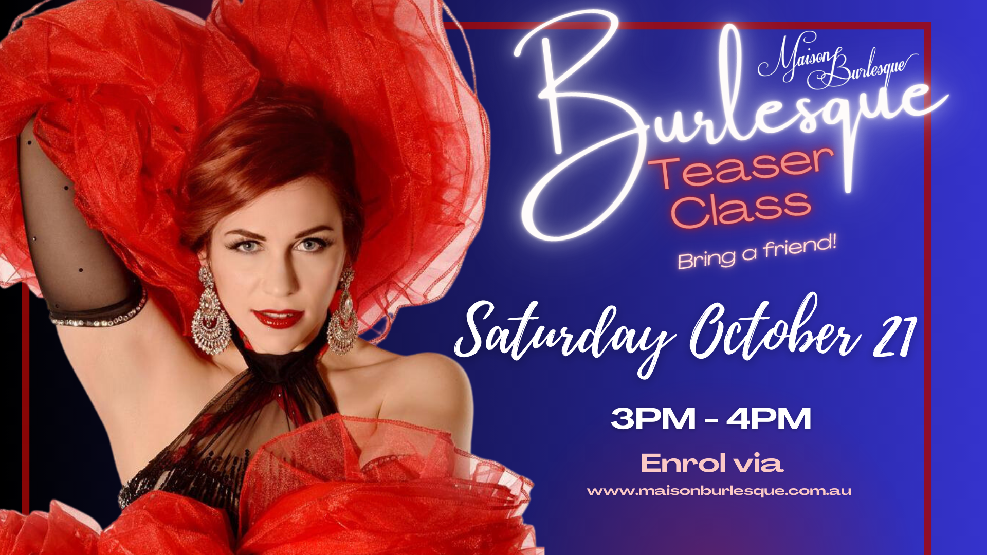 Volume Teaser Class Burlesque Teaser Class - ‘Bring A Friend’ with Whisky Falls — Maison ...