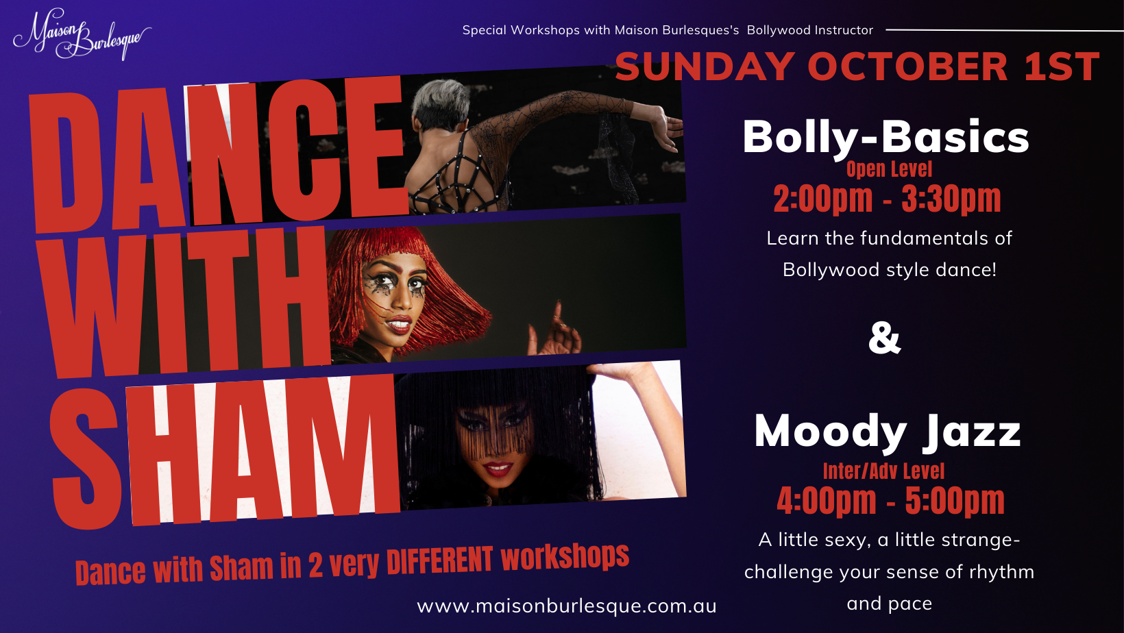 Dance with Sham: 2 Workshops — Maison Burlesque