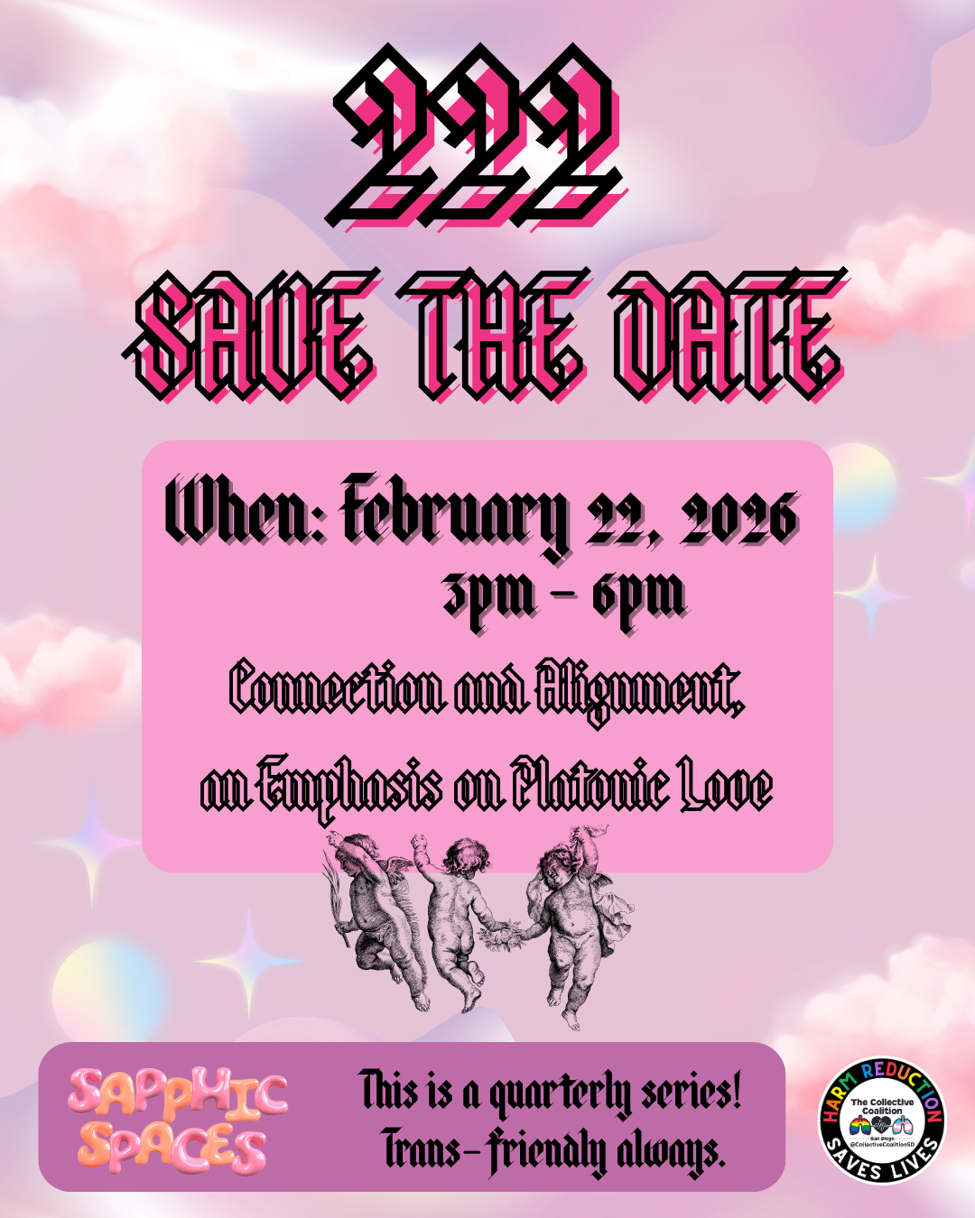 Sapphic Spaces: 222 Connection and Alignment, and Platonic Love