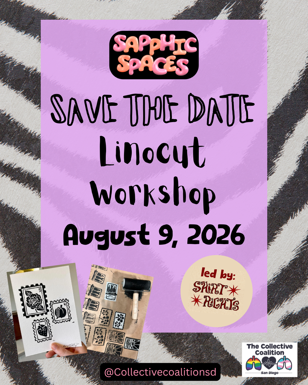 Sapphic Spaces Linocut Workshop