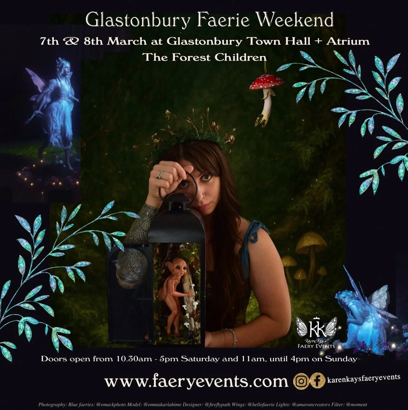 Myself and The Forest Children are so excited to be making our way to Glastonbury on the weekend 🧚🏻 the market is free to attend on both Saturday and Sunday, full of amazing fairy artists and traders, don&rsquo;t miss an amazing weekend 🧚🏻🖤