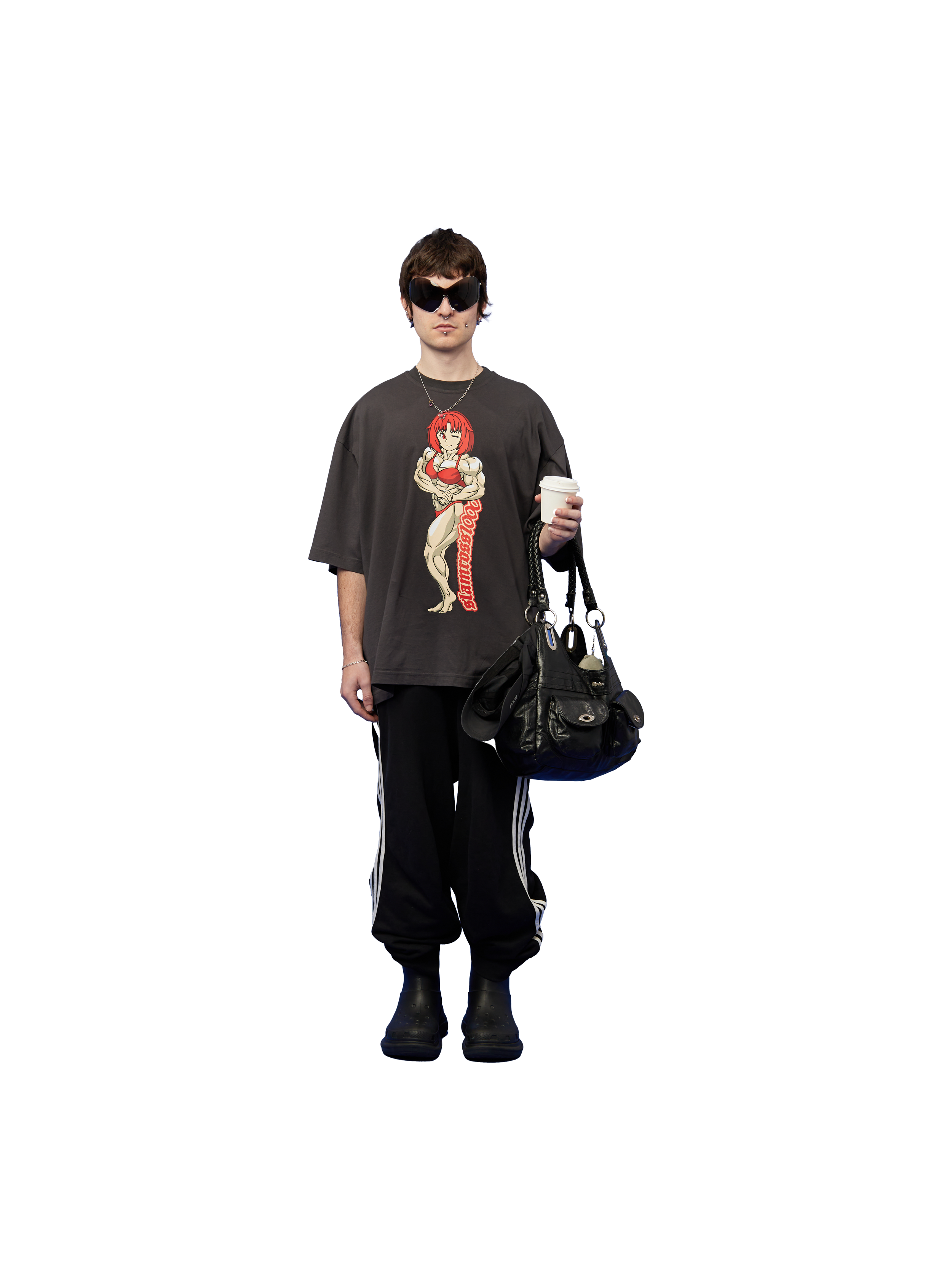 Anime T-Shirt in Vintage Black