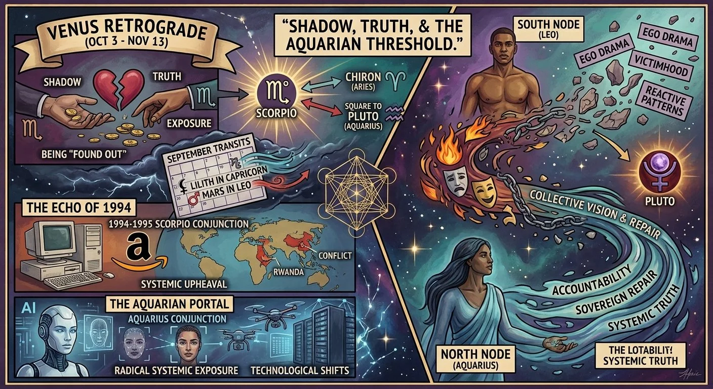 🔮 Shadow, Truth, &amp; The Aquarian Threshold: Unpacking the Venus Retrograde &amp; Pluto Portal