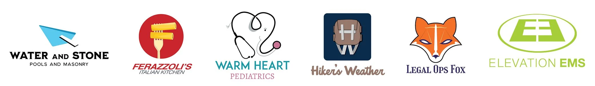 assortment of award winning logos designed by Brand Force 5