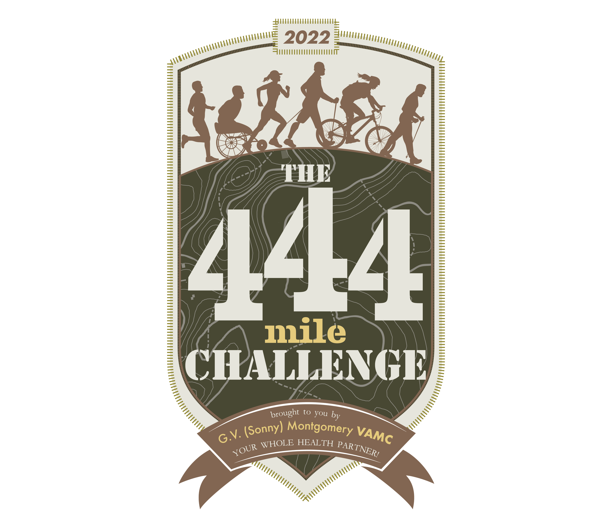 the 444 Mile Challenge Branding