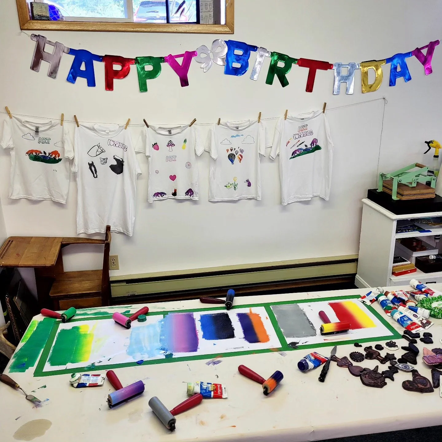 T-Shirt Printing birthday party at MWS!