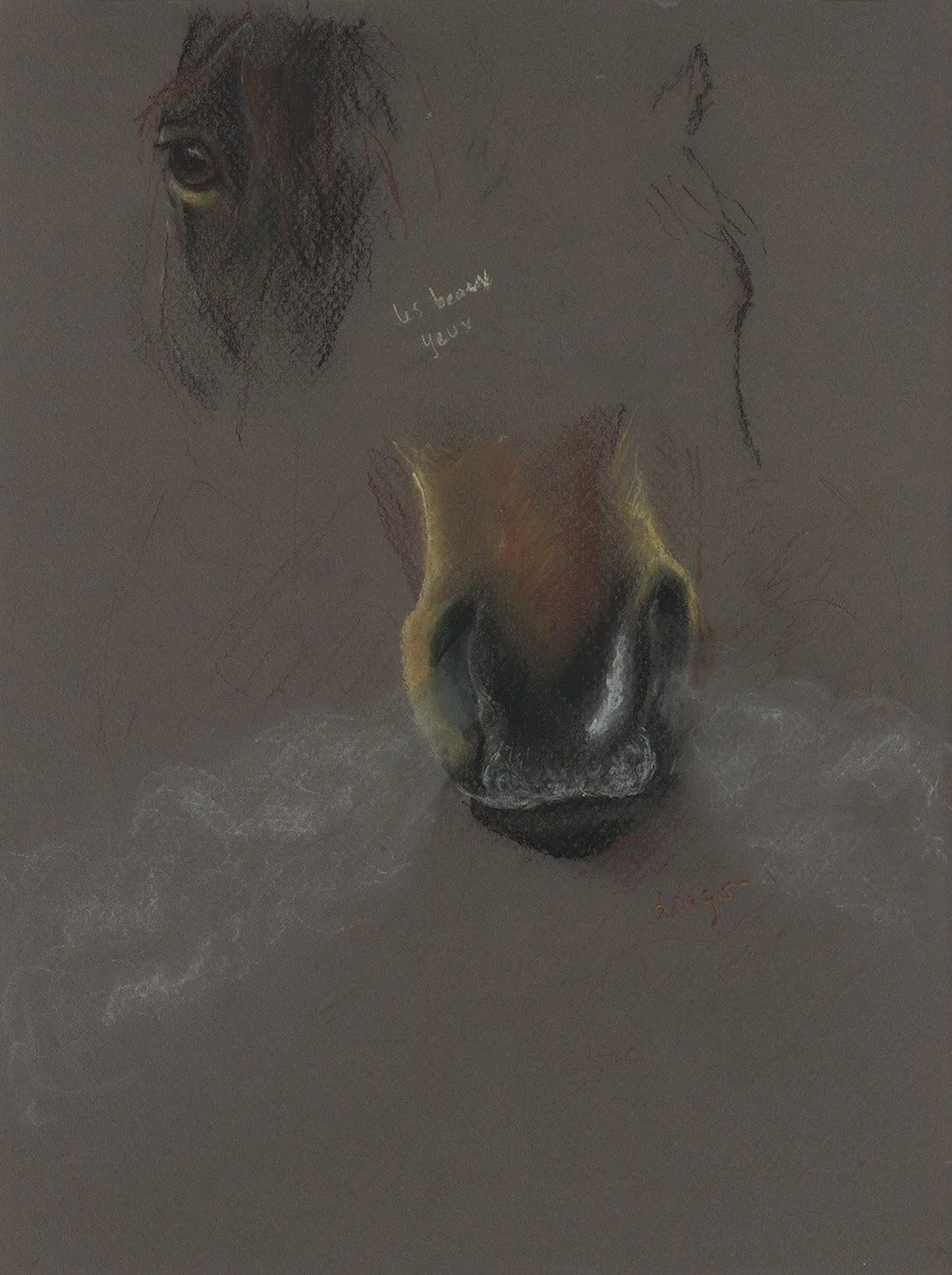 dragon, chalk pastel, 2025