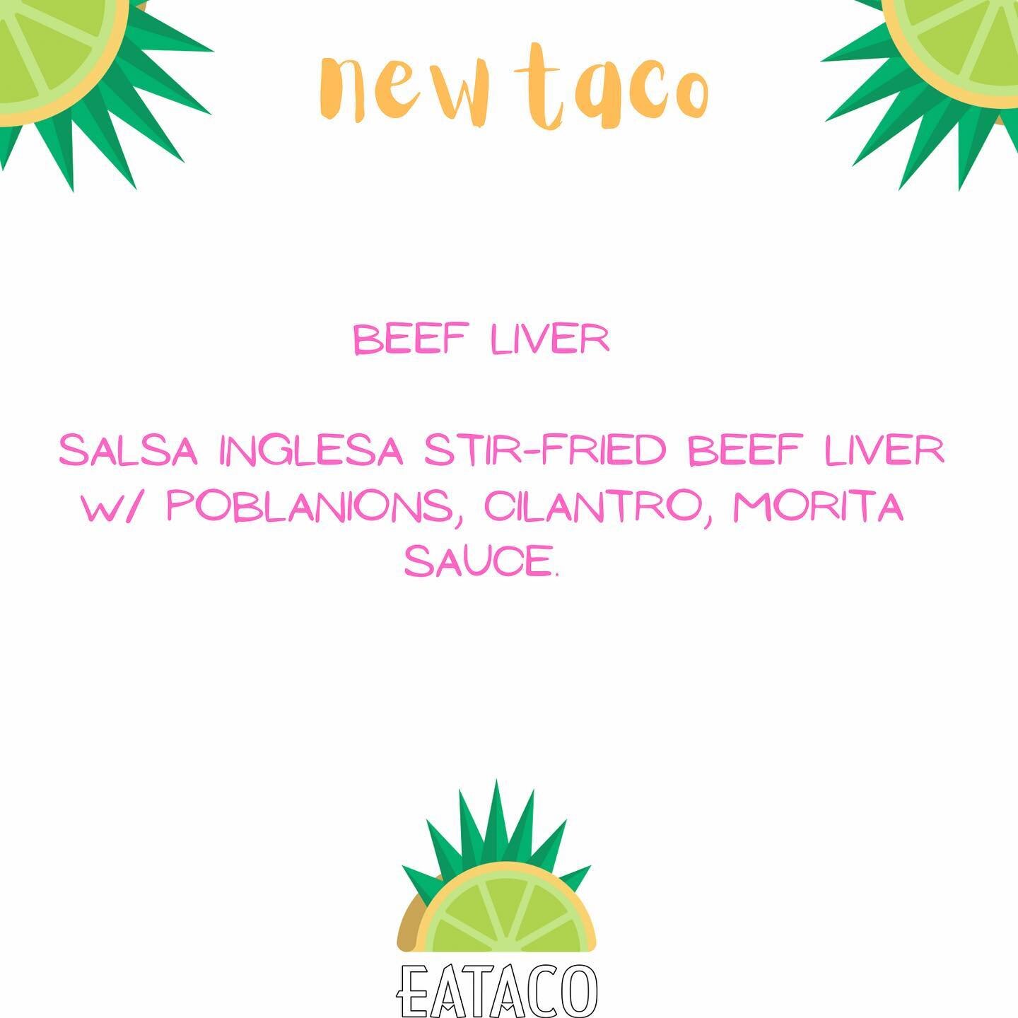 New #taco #beefliver #eataco #food #foodie