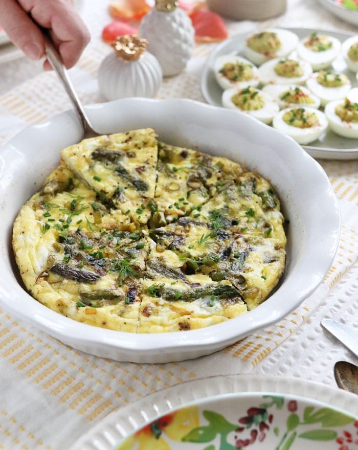 Asparagus Frittata With Goat Cheese