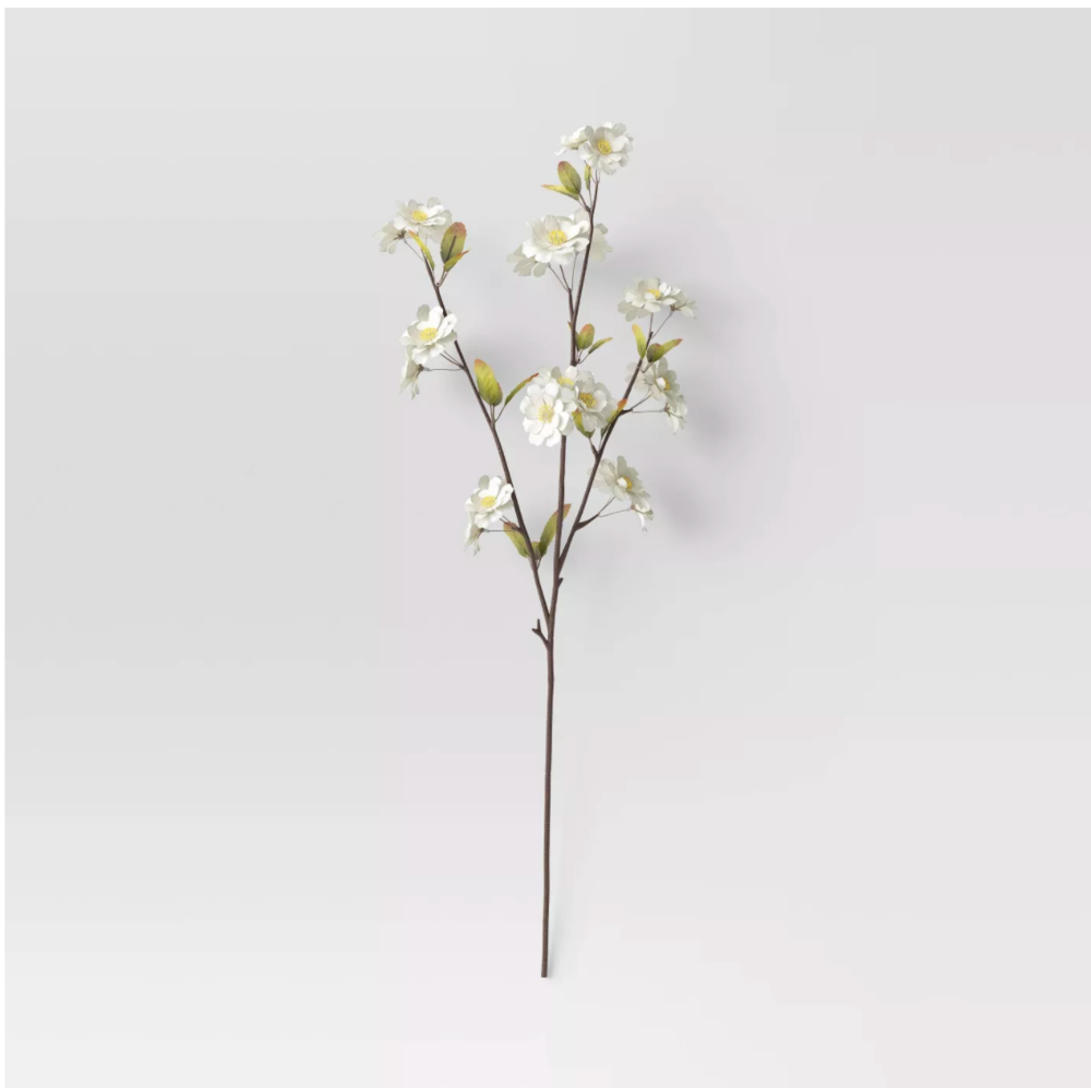 28" Artificial Cherry Blossom Stem White - Threshold™
