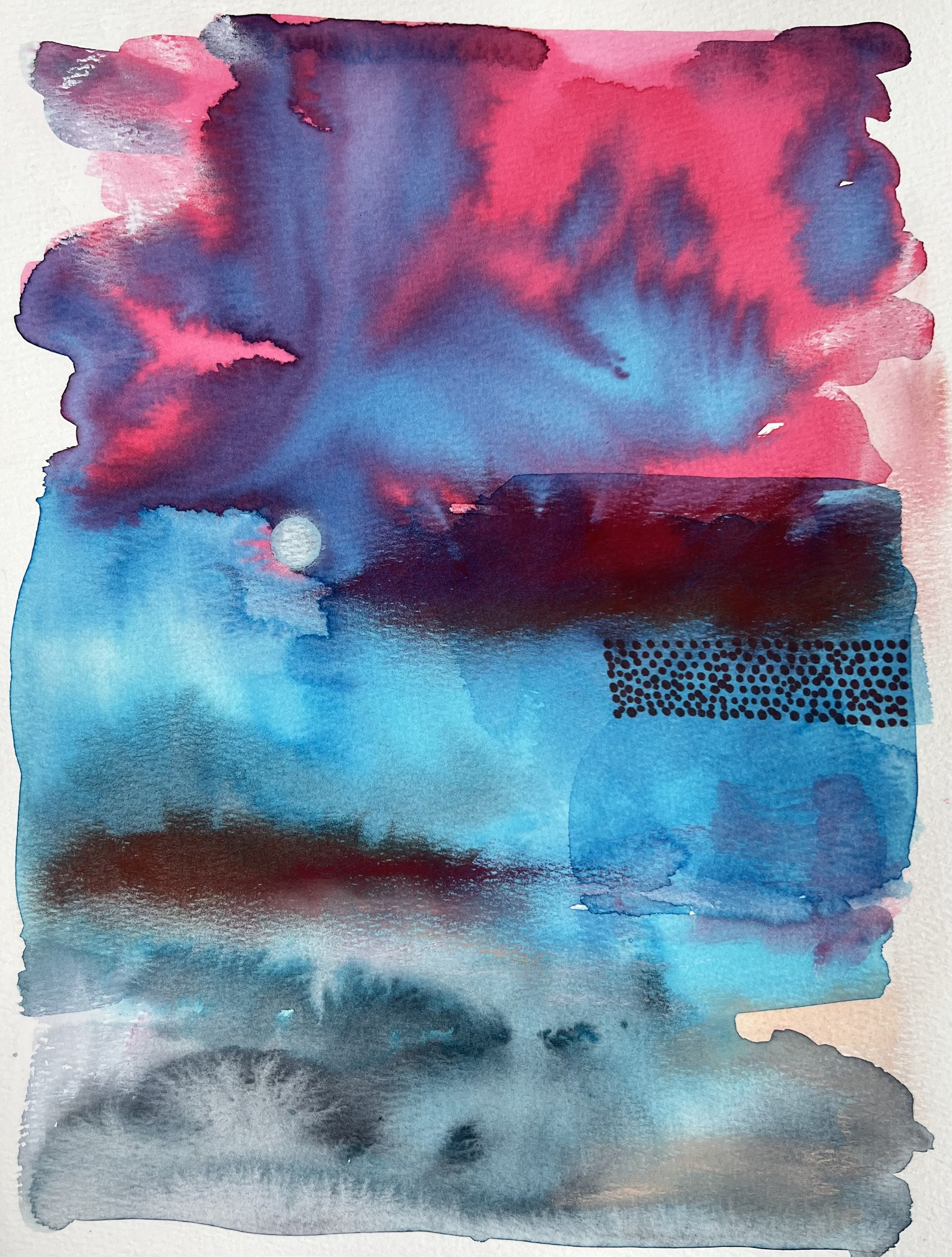 Watercolor on paper, 9 x 12"