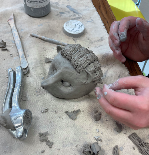 Ceramic Animal Heads–8th Grade Art Lesson