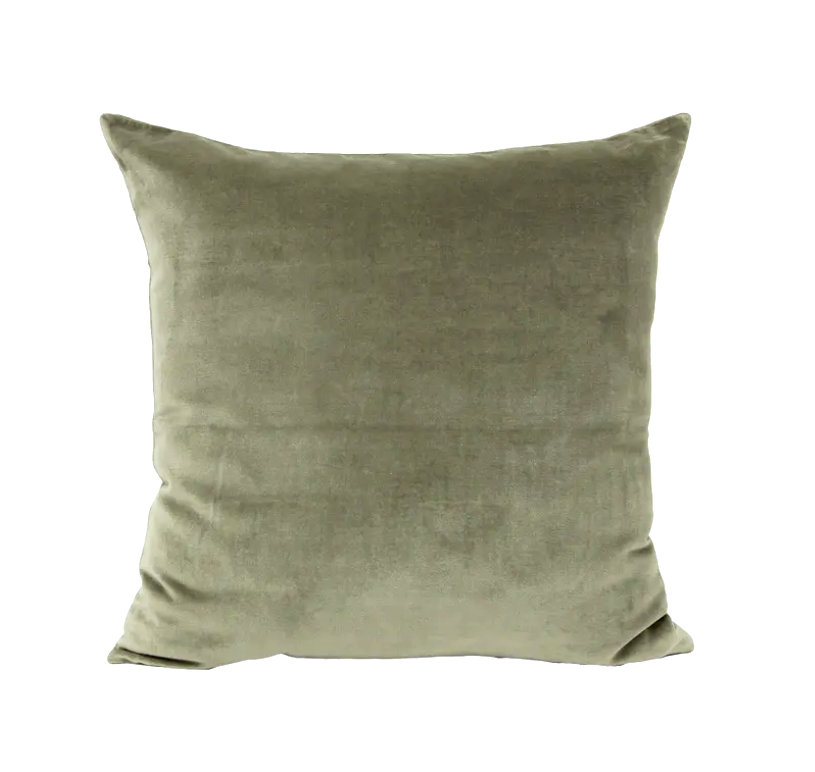 Light Olive Velvet Cushion Cover