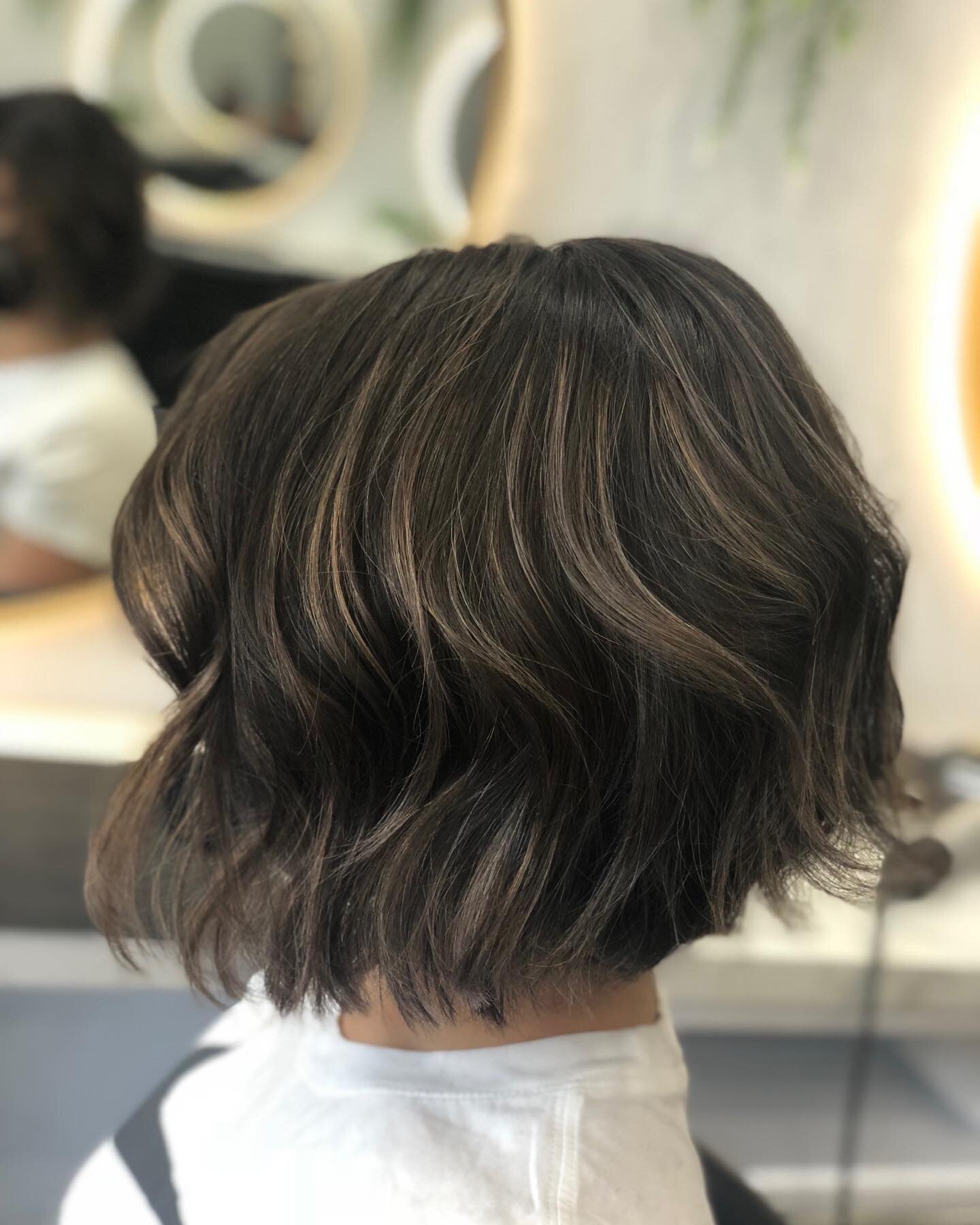Stylish summer style cut and color on Nat