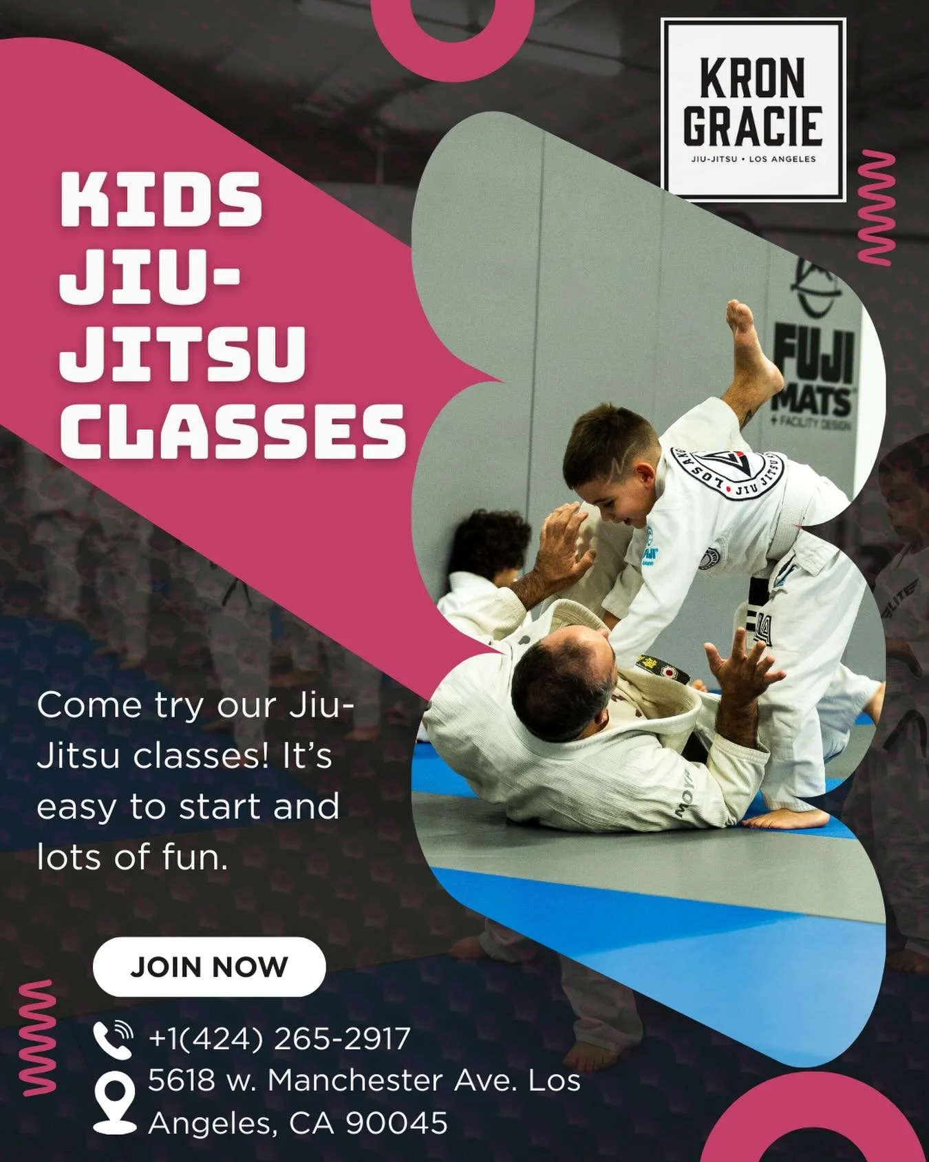🥋 CONFIDENCE. FOCUS. FUN.
That&rsquo;s what kids build on the mats at Kron Gracie Jiu-Jitsu LAX.  Our Kids Jiu-Jitsu program helps children:
✅ Build confidence &amp; discipline
✅ Learn real self-defense
✅ Improve focus &amp; coordination
✅ Have FUN 