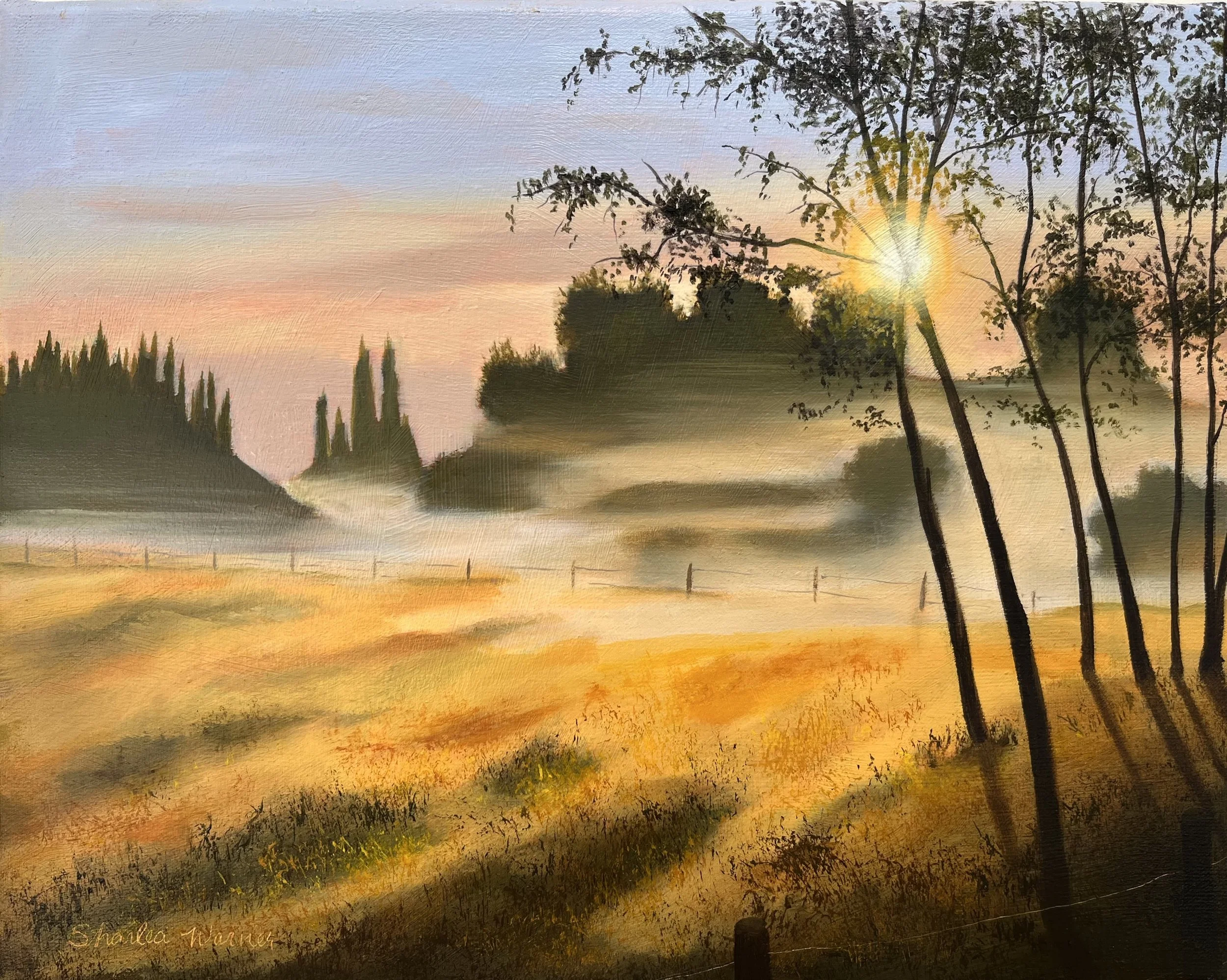 Misty Morning - 24 x 30 cm - Oil on canvas - $220