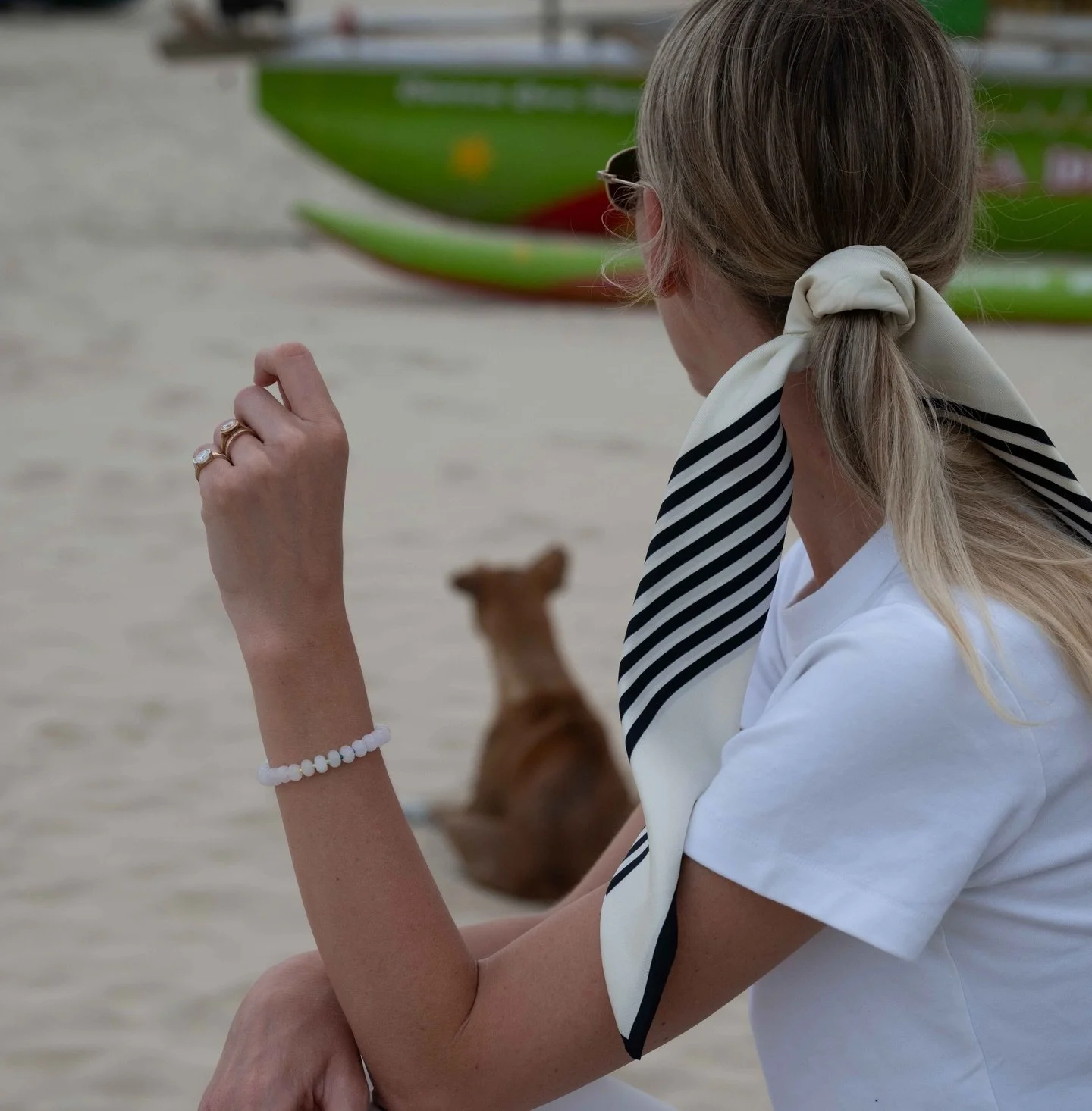 It SOLD OUT faster than any other design but now it&rsquo;s coming back! 
White Jade and Rainbow Bracelet
Launching 01.05.26

Make it yours!
Personalise your bracelet with our signature clear letter beads and add a bold touch with a large smiley char