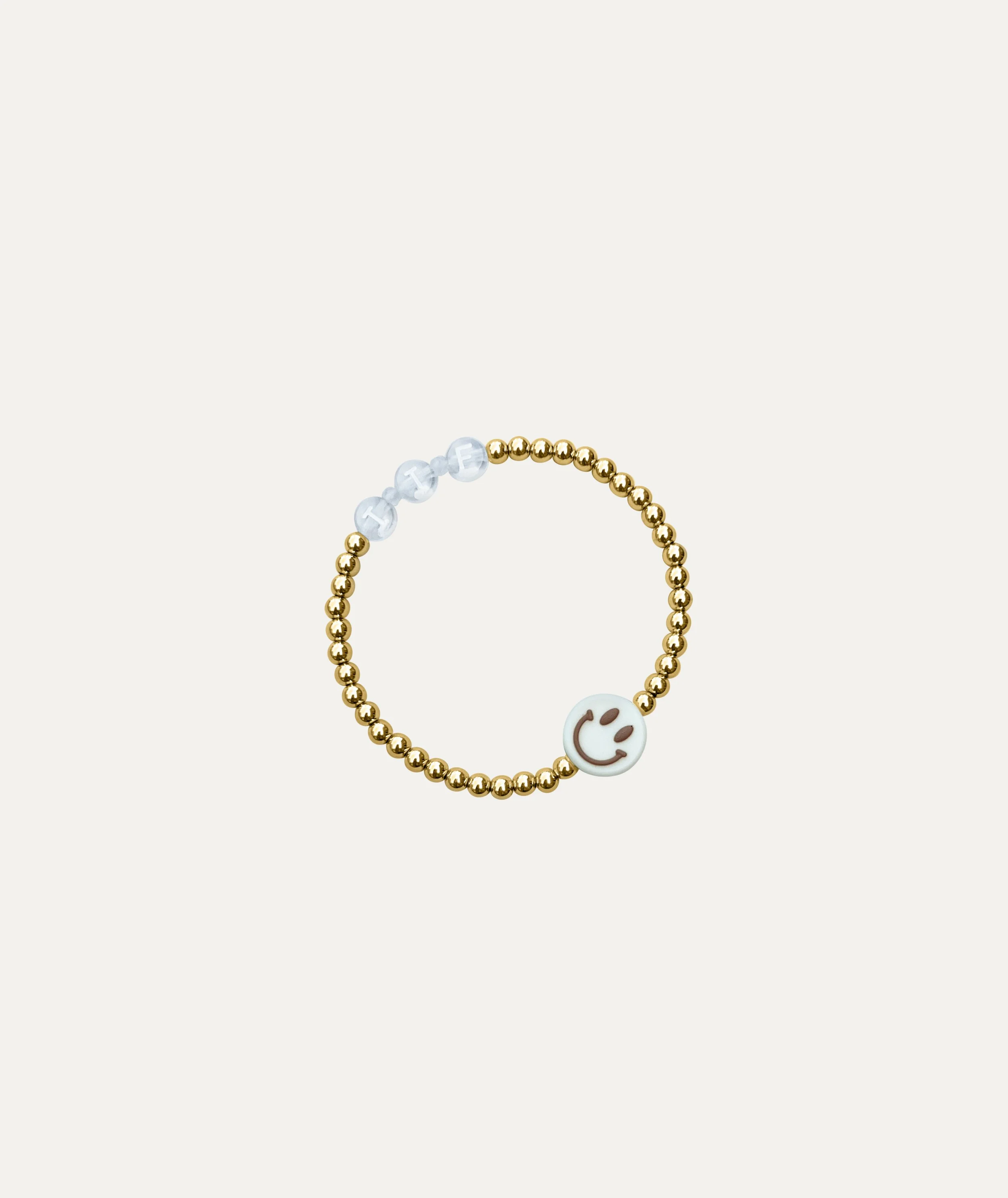 Glow Smiley - Personalised 14K Gold Filled Bead Bracelet