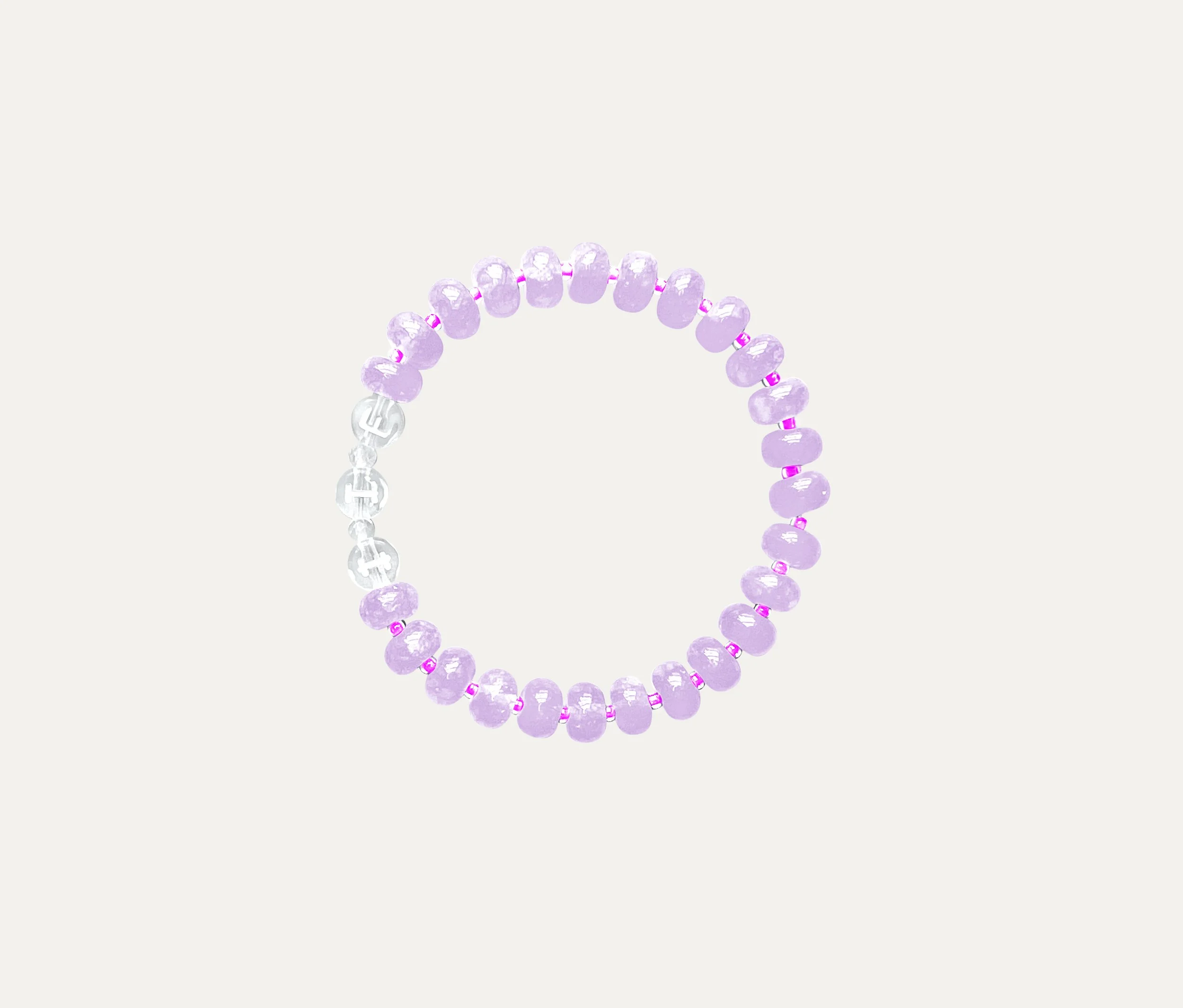 Lilac Glow - Personalised Jade Bracelet