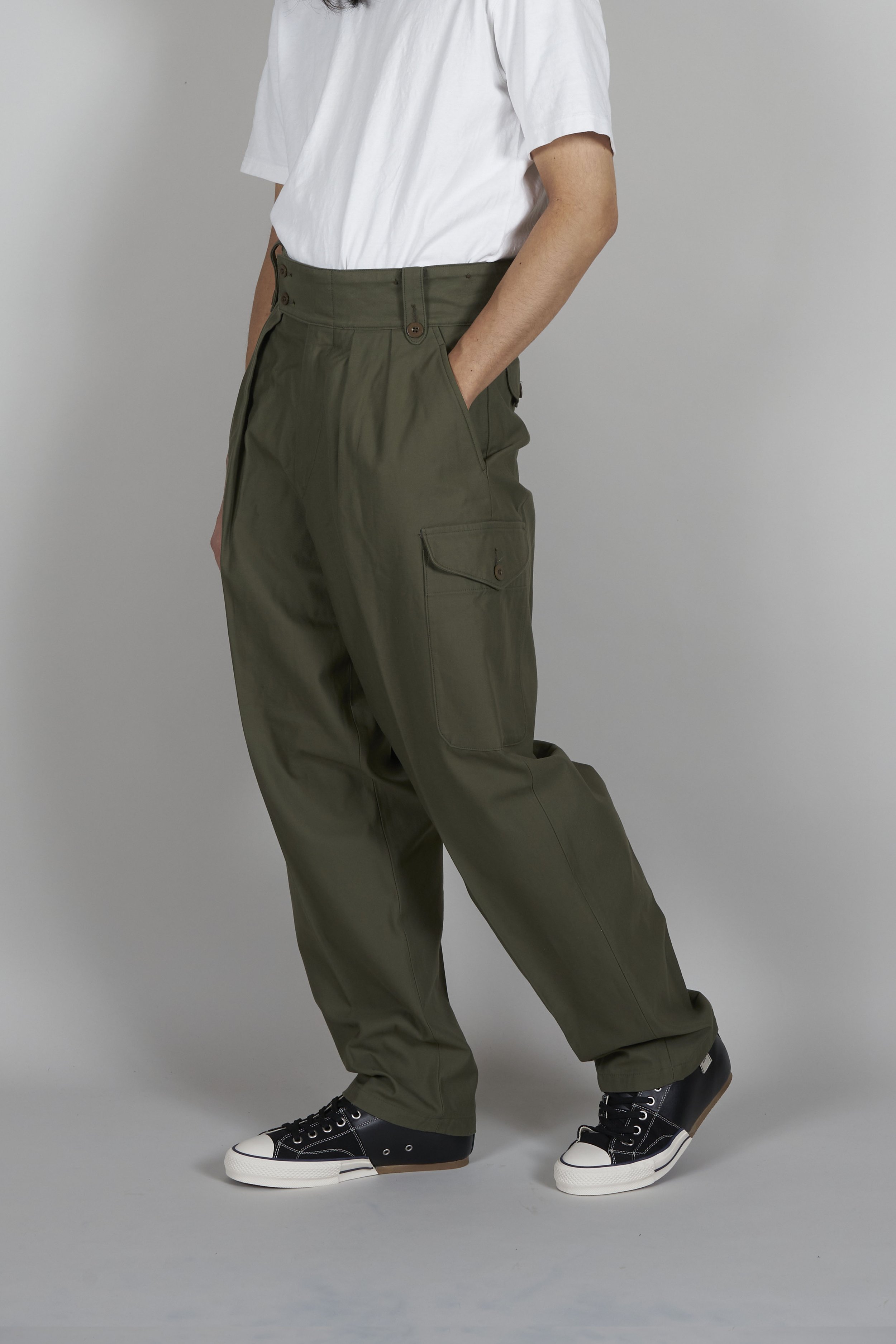 Nigel Cabourn Japan 50s Battle Dress Modified Pant Green — Store Du Nord