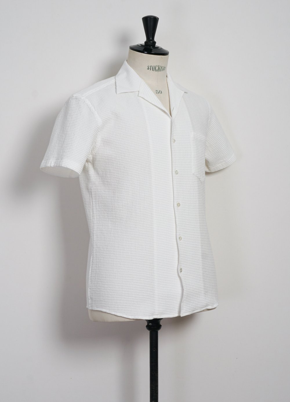 Hansen Garments Jonny Shirt Waffle White — Store Du Nord