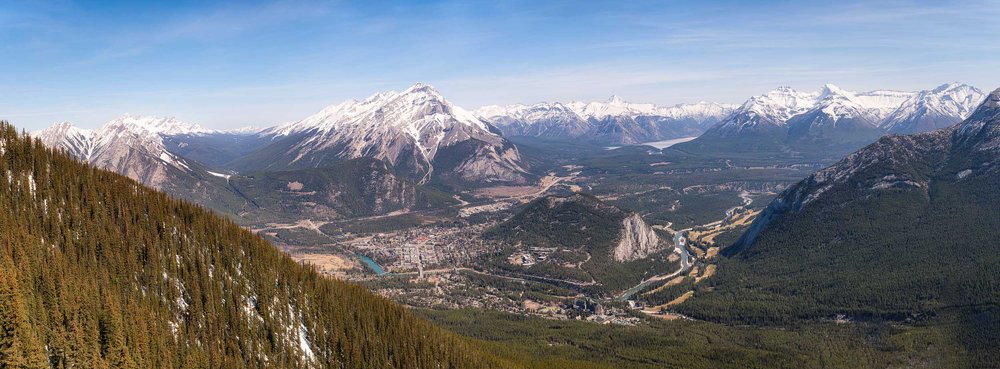 Looking down on Banff