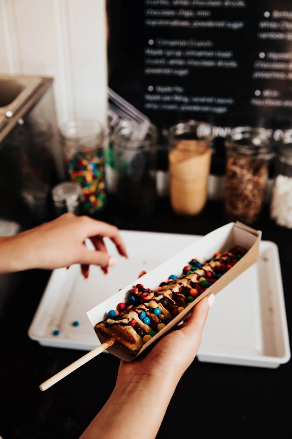 Waffle London Ontario, Waffle Pop in London Ontario, Waffle on a Stick, Best Waffle London Ontario