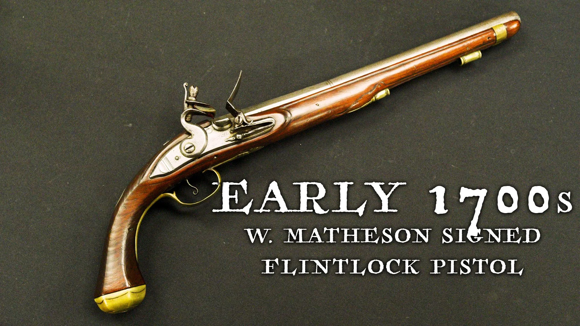 His sons died in the American Revolution | W. Matheson Signed Flintlock Pistol