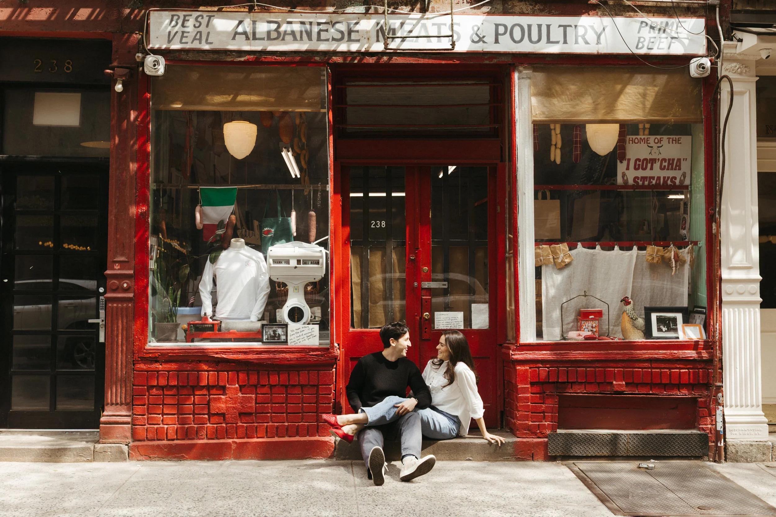 NYC Engagement Shoot at Alabanese Meats, Epistrophy &amp; Elizabeth Garden