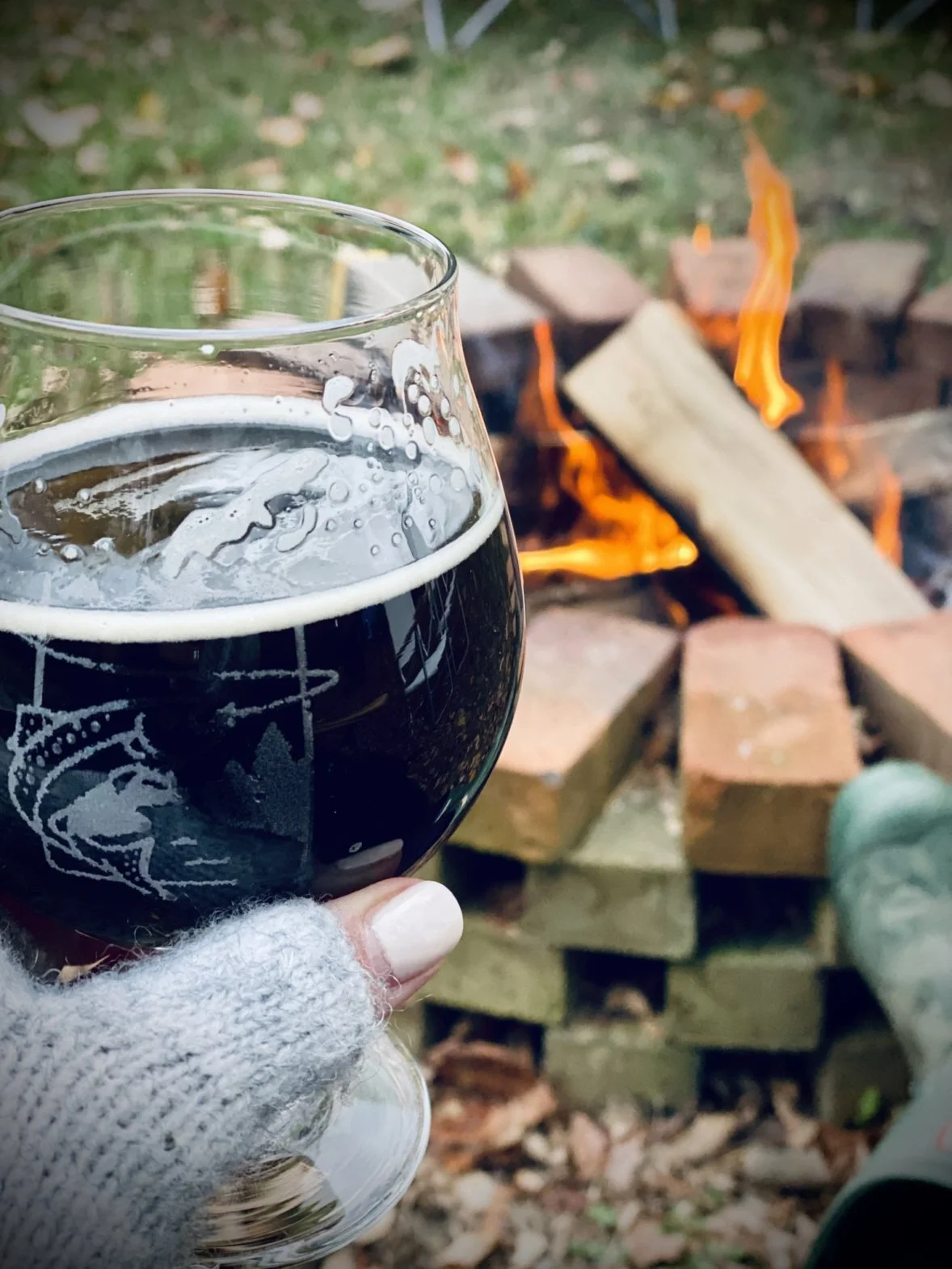 Classic American Stout by a warm fire.