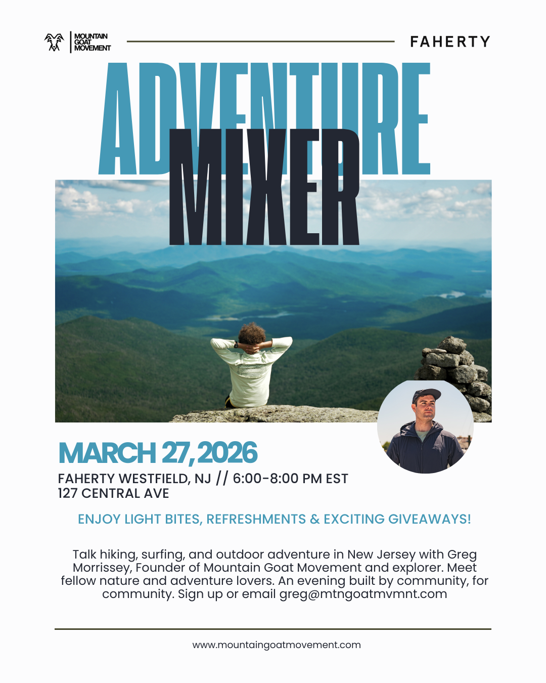 Faherty Ad Faherty Adventure Mixer — Mountain Goat Movement