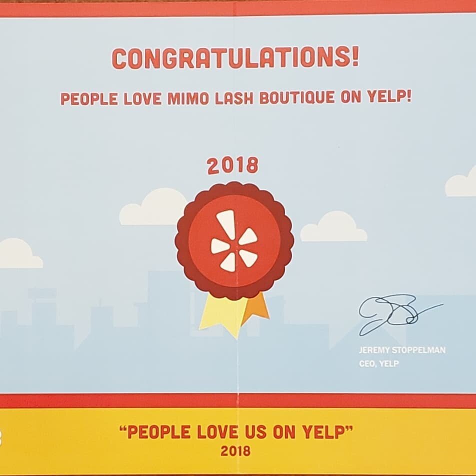 Congrats! People love us on YELP 2018. 🎯🎉🎊🏆🏅&hearts;️
#peopleloveusonyelp2018