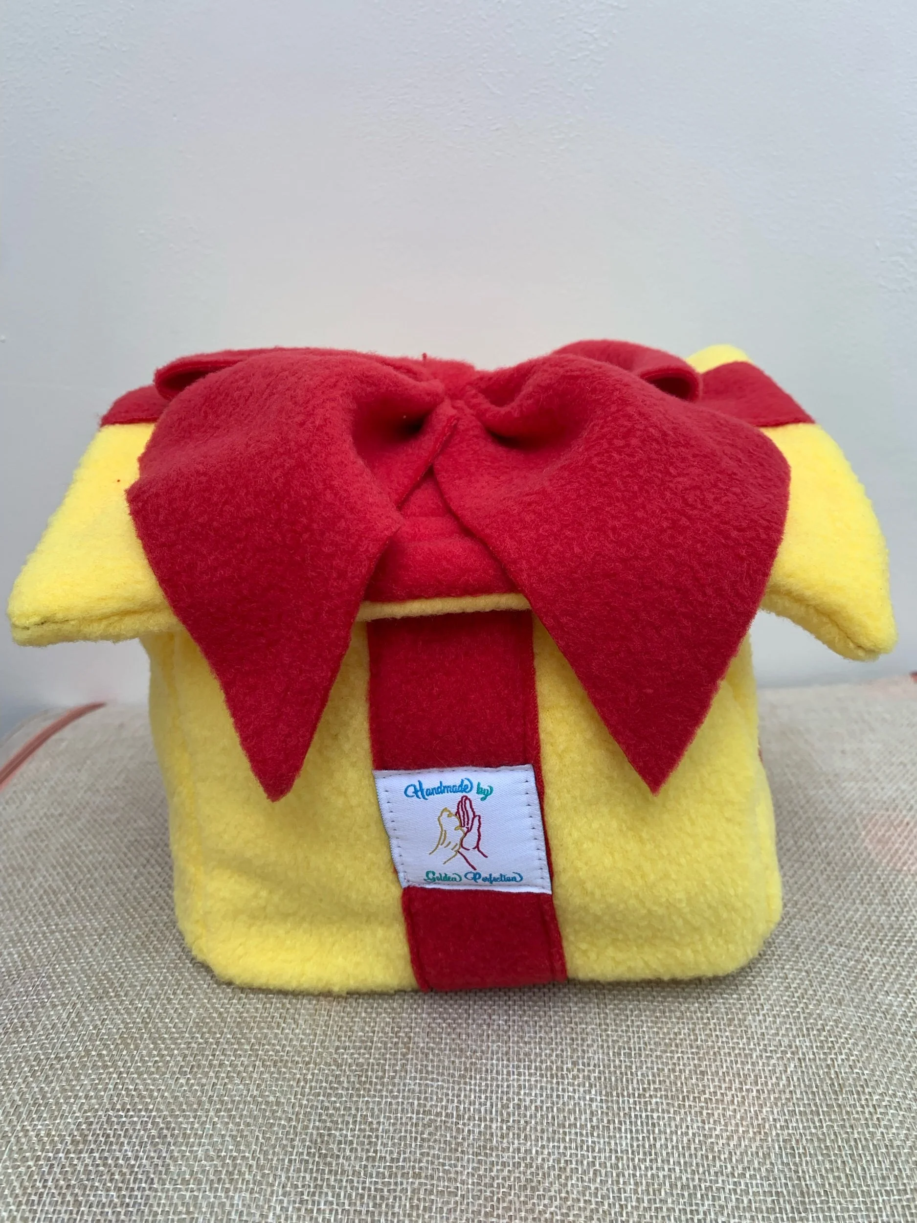 Snuffle Present Snuffle pudding an interactive dog toy for mental stimulation, handmade slow feeder made in Ireland making the perfect local Christmas gift