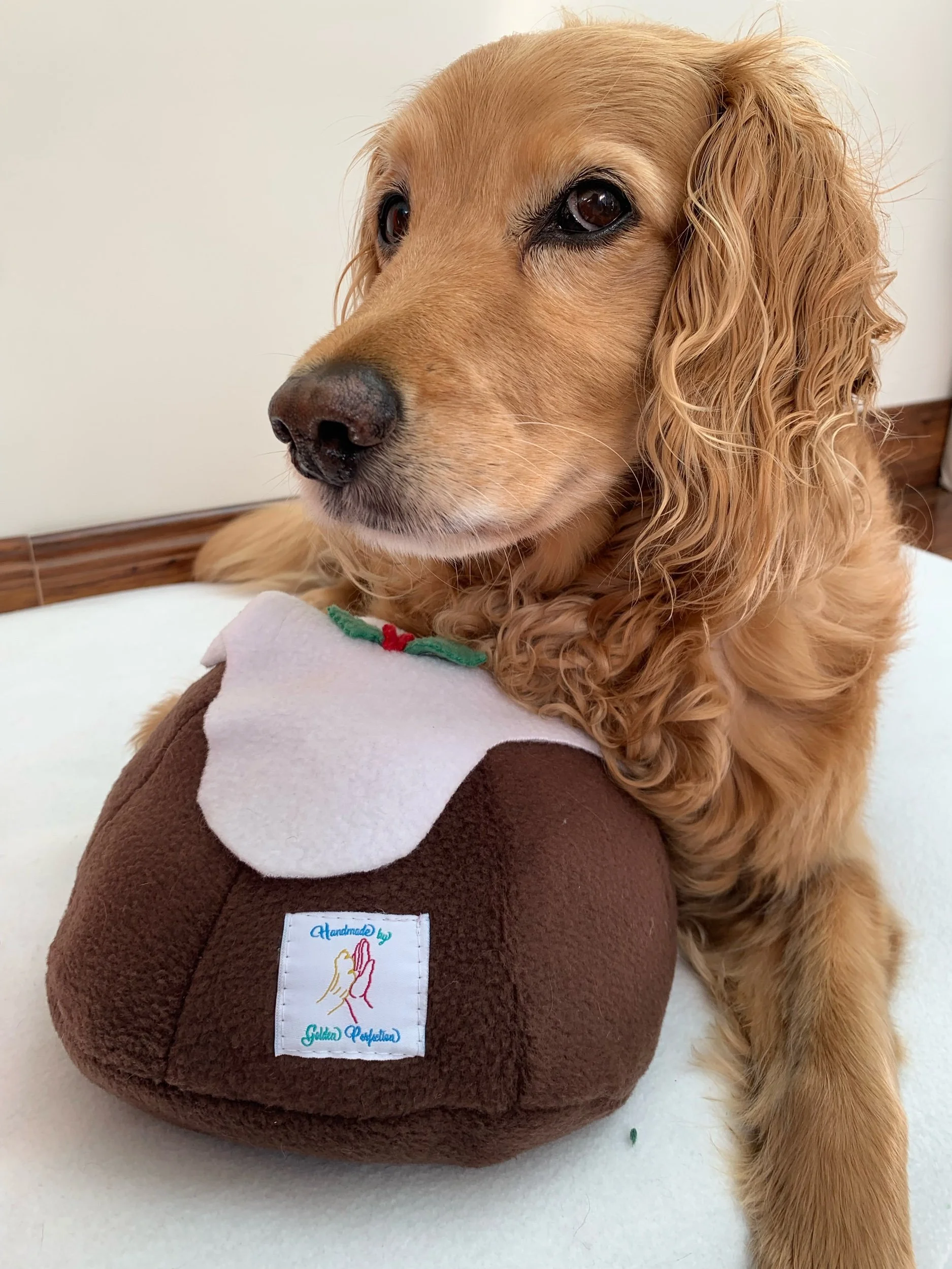 Snuffle Christmas Snuffle pudding an interactive dog toy for mental stimulation, handmade slow feeder made in Ireland making the perfect local Christmas gift